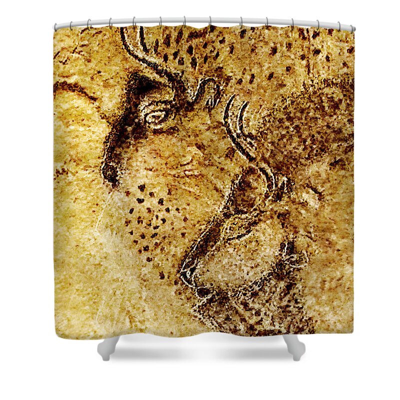 Bison Shower Curtain featuring the photograph Marsoulas - Two Bison by Weston Westmoreland
