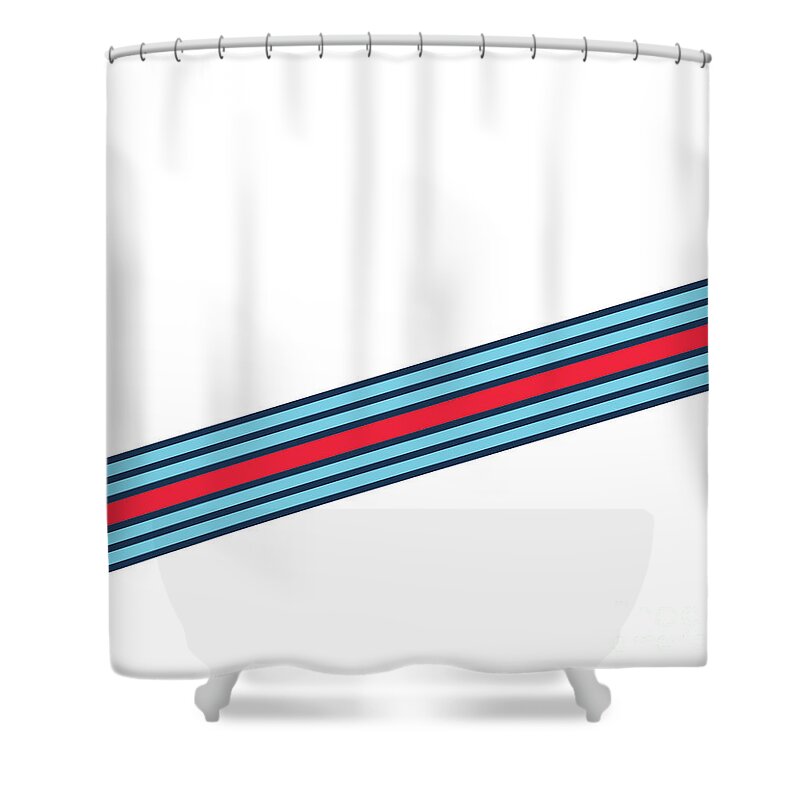 Porsche Shower Curtain featuring the photograph Martini Stripes by Vincent Bonafede
