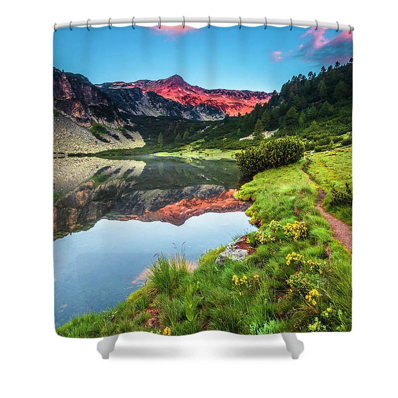 Bulgaria Shower Curtain featuring the photograph Marvelous Lake by Evgeni Dinev