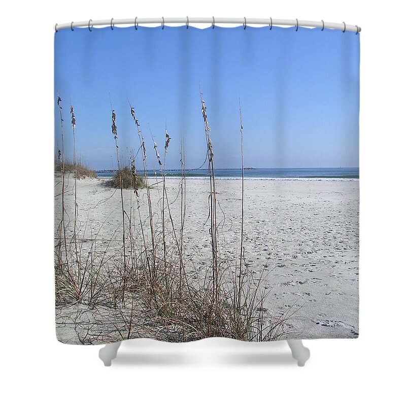  Shower Curtain featuring the photograph Masonboro Island Coastal Estuarine Reserve by Heather E Harman