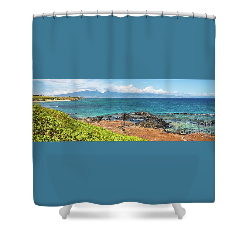 America Shower Curtain featuring the photograph Maui Hawaii Hookipa Beach Park Panorama Photo by Paul Velgos