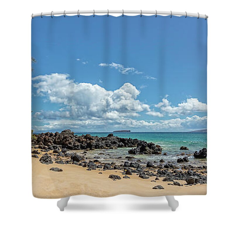 Maui Shower Curtain featuring the photograph Maui sunny cove by Chris Spencer