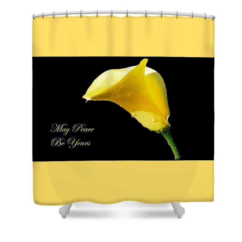Peace Shower Curtain featuring the photograph May Peace Be Yours by Nancy Ayanna Wyatt