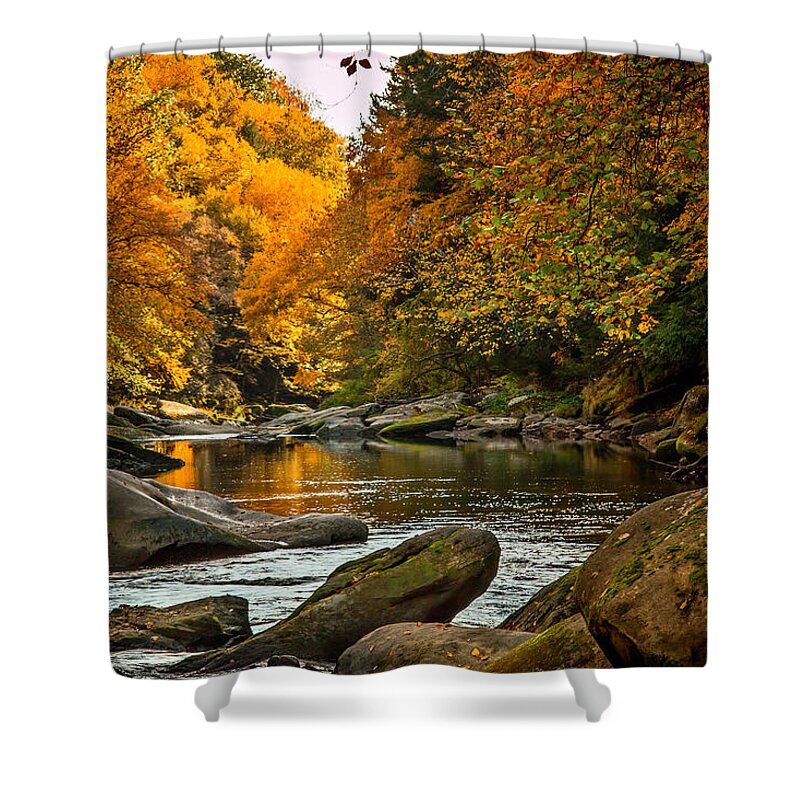 Mill Shower Curtain featuring the photograph McConnell's Mill State Park by Skip Tribby