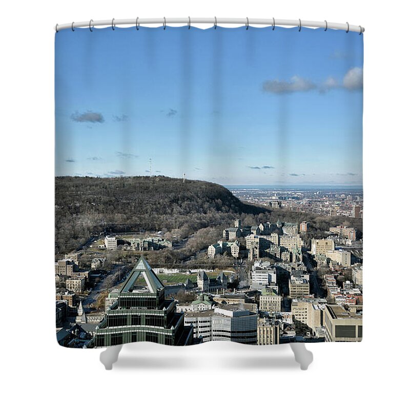 Mcgill University Shower Curtain featuring the photograph McGill University and Mt Royal - Montreal by Brendan Reals