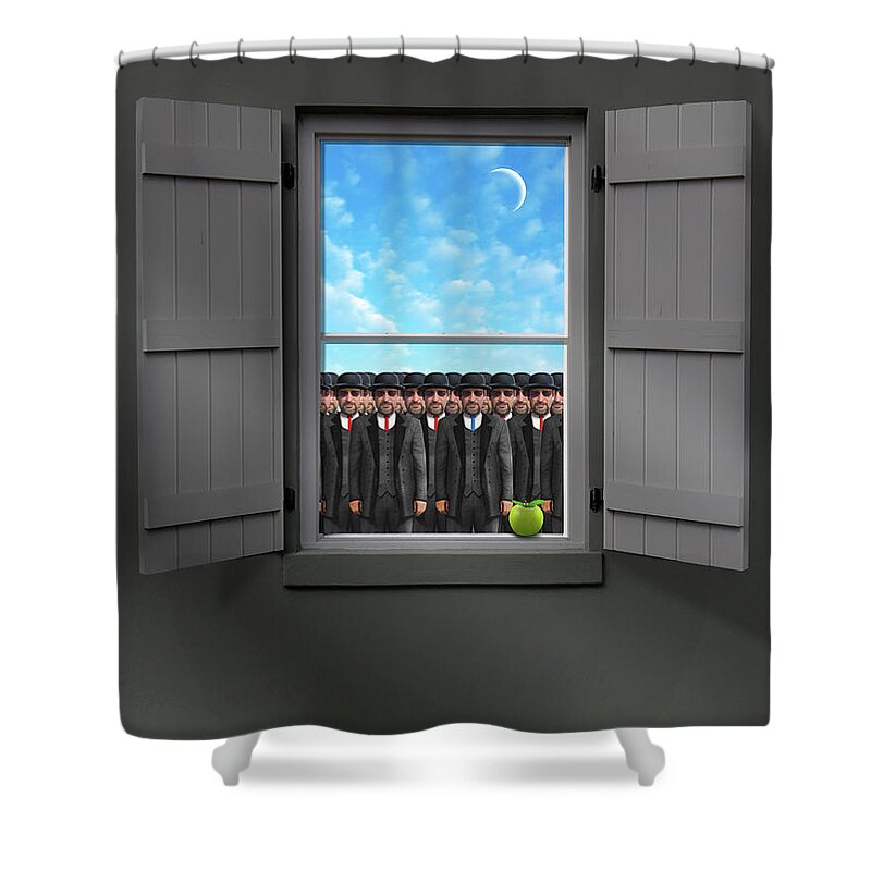 Surreal Art Shower Curtain featuring the photograph Me and Magritte 3 by Mike McGlothlen