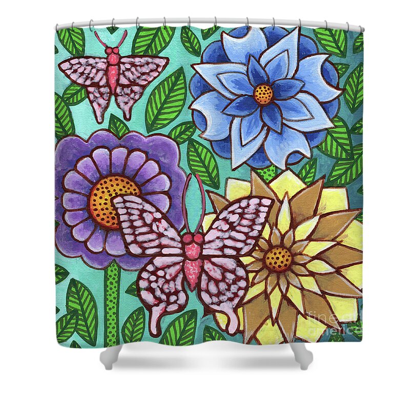 Butterfly Shower Curtain featuring the painting Meadow Dream by Amy E Fraser