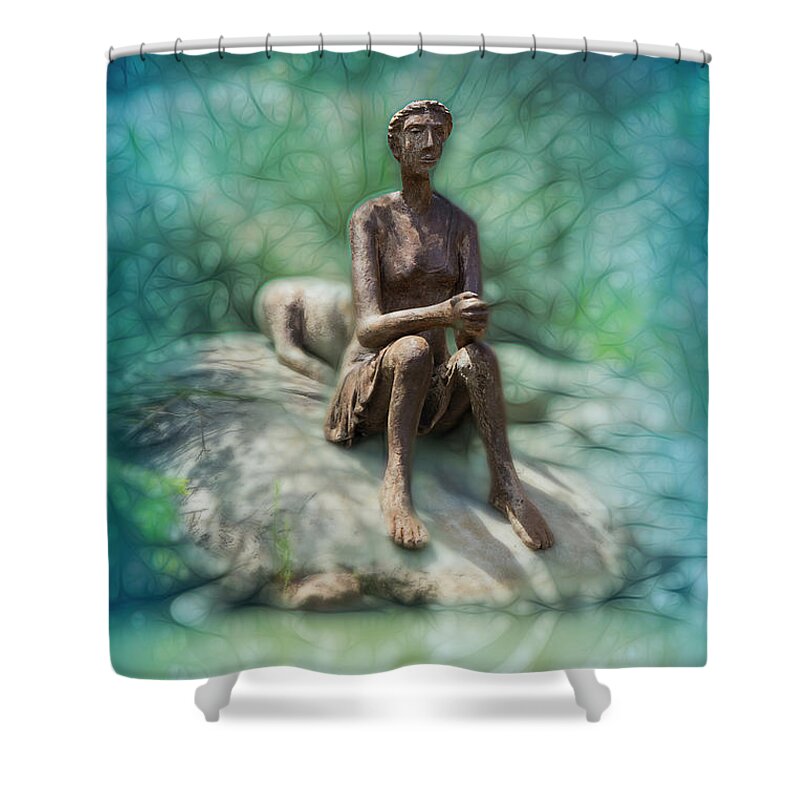 Manipulation Shower Curtain featuring the photograph Meditation by Elaine Teague