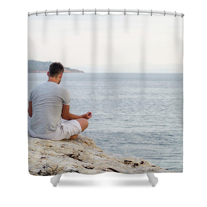 Man Shower Curtain featuring the photograph Meditation by Jelena Jovanovic