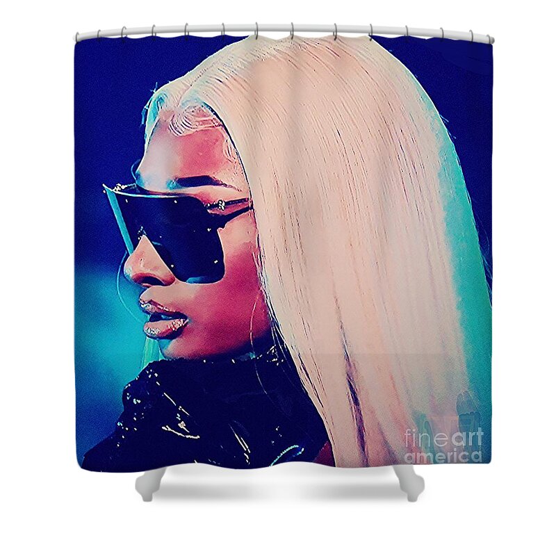Singer Shower Curtain featuring the photograph Megan Thee Stallion -- 7 by Jayne Somogy