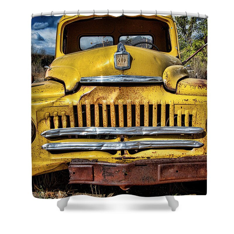 Truck Shower Curtain featuring the photograph Mellow Yellow by Ron Weathers