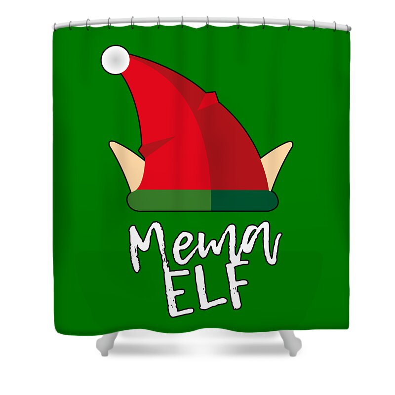 Christmas 2023 Shower Curtain featuring the digital art Mema Elf Christmas Costume by Flippin Sweet Gear