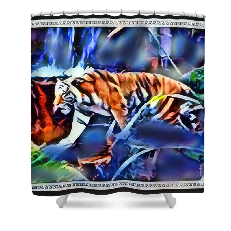  Shower Curtain featuring the photograph Memphis Zoo Tiger by Shirley Moravec