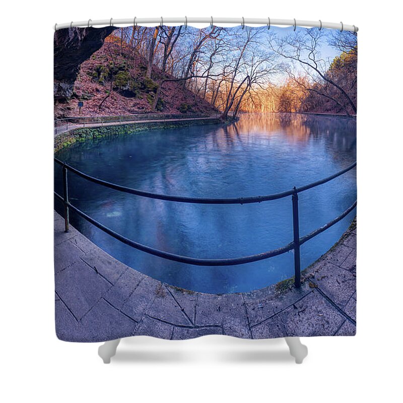 Water Shower Curtain featuring the photograph Meramac Spring Panorama by Robert Charity