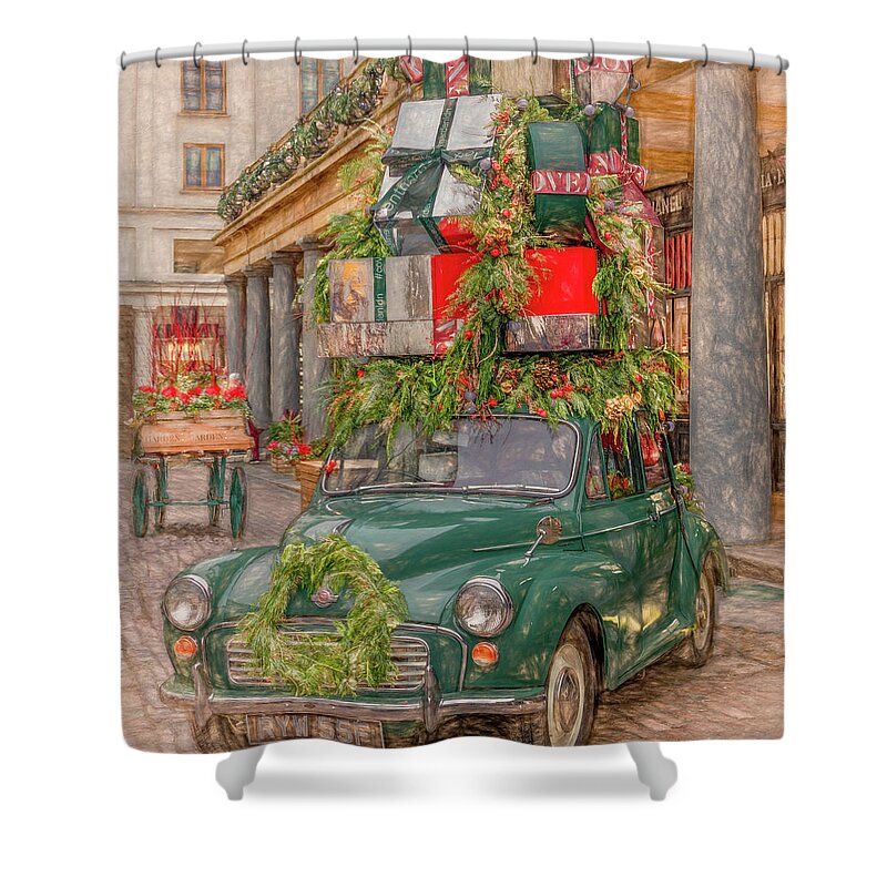 Covent Market Shower Curtain featuring the photograph Merry Christmas From London by Marcy Wielfaert