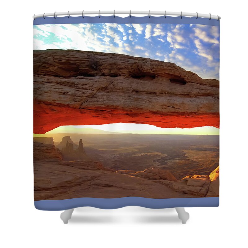 Mesa Arch Shower Curtain featuring the photograph Mesa Arch Sunrise by Bob Falcone