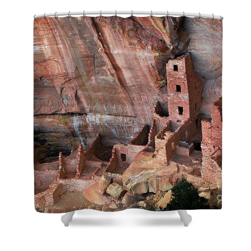4 Corners Shower Curtain featuring the photograph Mesa Verde by David Little-Smith