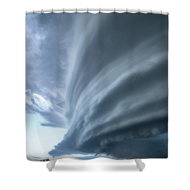 Mesocyclone Shower Curtain featuring the photograph Mesocyclone Vertical by Wesley Aston