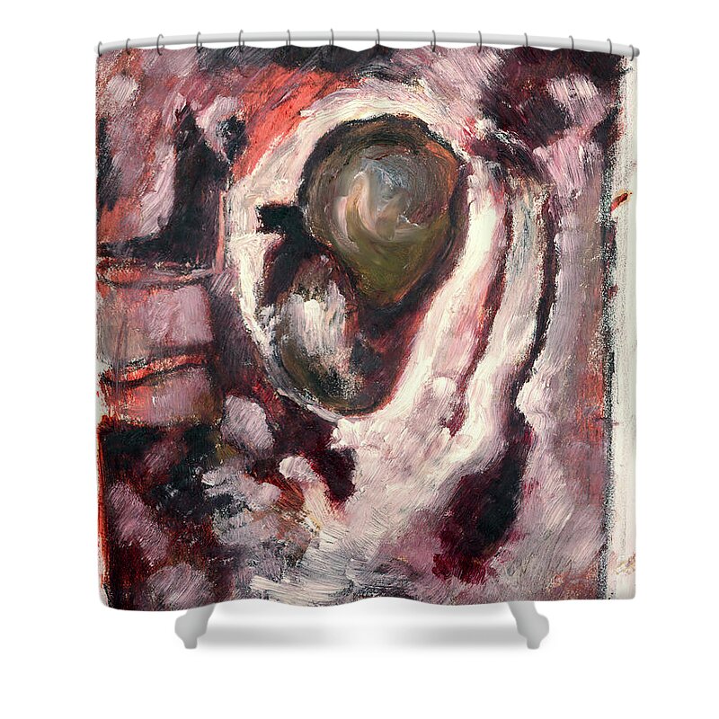#paint Shower Curtain featuring the painting Metastasis by Veronica Huacuja