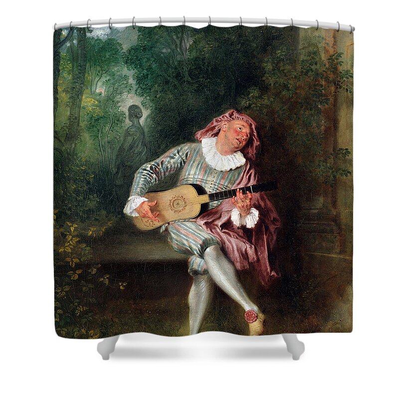 Music Shower Curtain featuring the painting Mezzetin by Long Shot