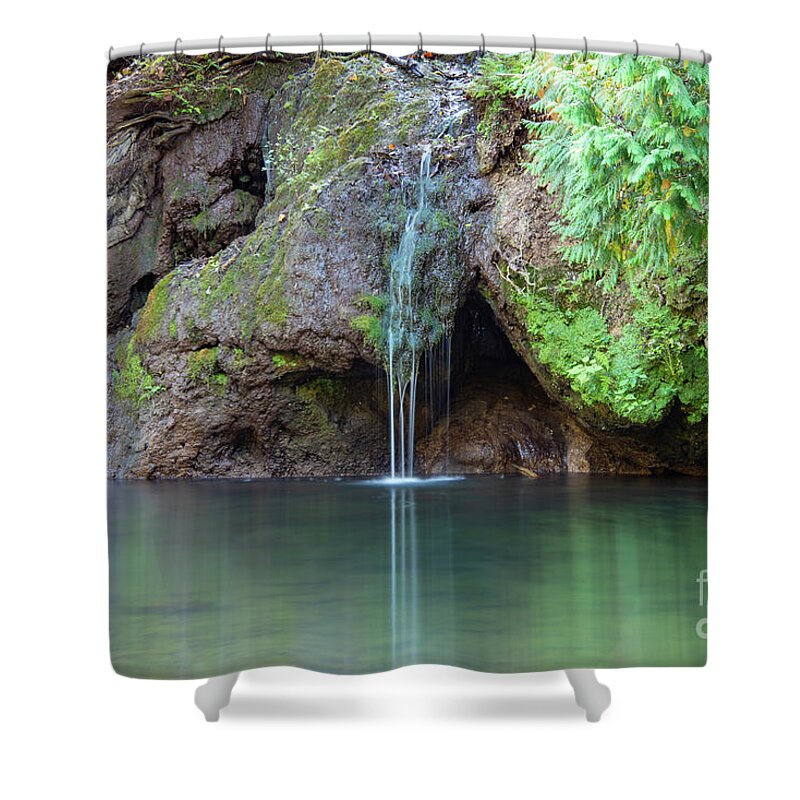 John Bryan State Park Shower Curtain featuring the photograph Miami River Falls by Bob Phillips