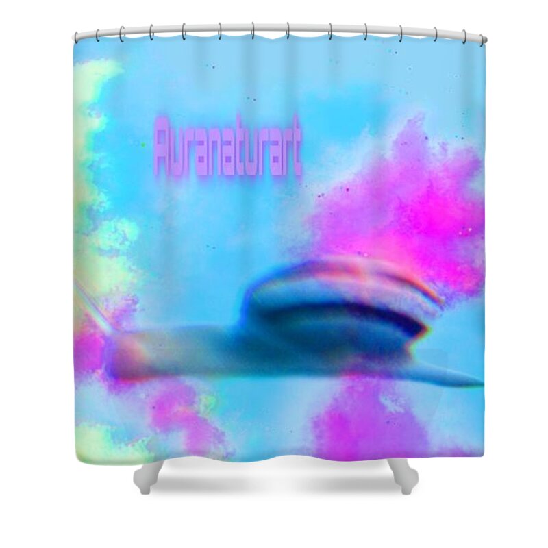 Art Shower Curtain featuring the digital art MiCROCOSMOS by Auranatura Art