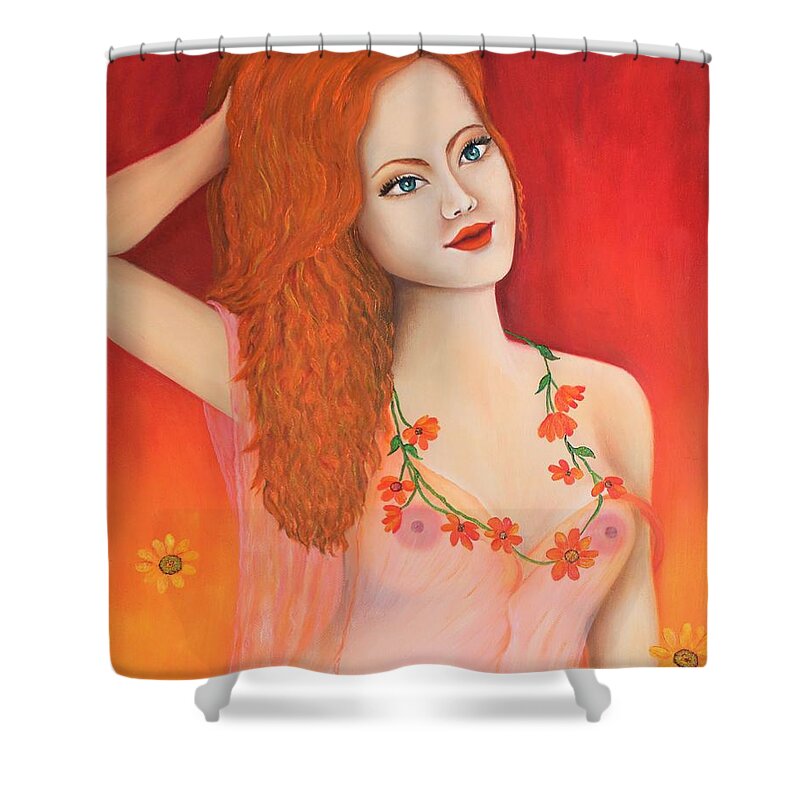 Wall Art Home Décor Shower Curtain featuring the painting Midnight Dream by Tanya Harr