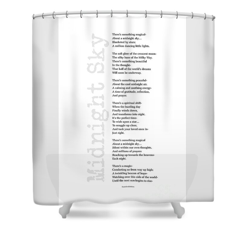 Midnight Sky Shower Curtain featuring the digital art Midnight Sky by Tanielle Childers
