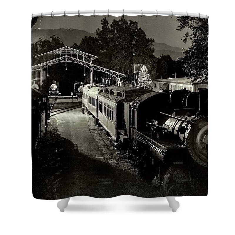 Trains Shower Curtain featuring the photograph Midnight Train by Eyes Of CC