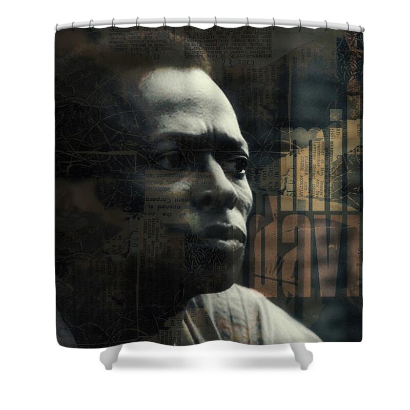 Miles Davis Shower Curtain featuring the digital art Miles Davis - Birth Of Cool by Paul Lovering