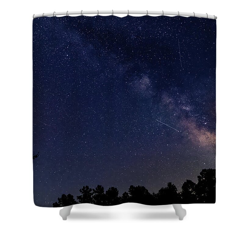 Milky Way Shower Curtain featuring the photograph Milky Way at Congaree National Park by Charles Hite