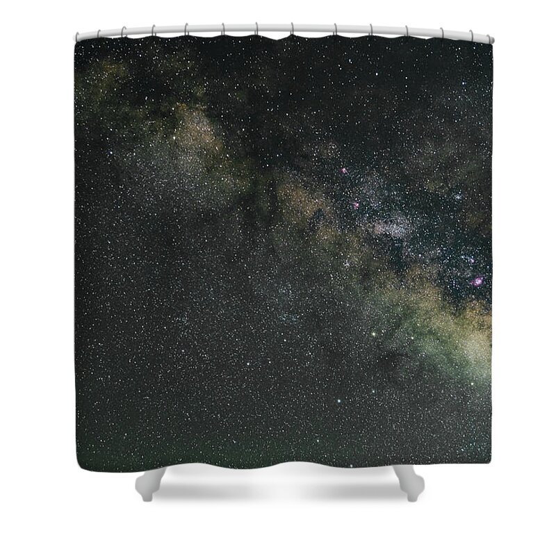 Long Exposure Shower Curtain featuring the photograph Milky Way by Jermaine Beckley