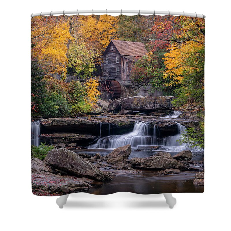 Fall Shower Curtain featuring the photograph Mill at Babcock State Park by Arthur Oleary