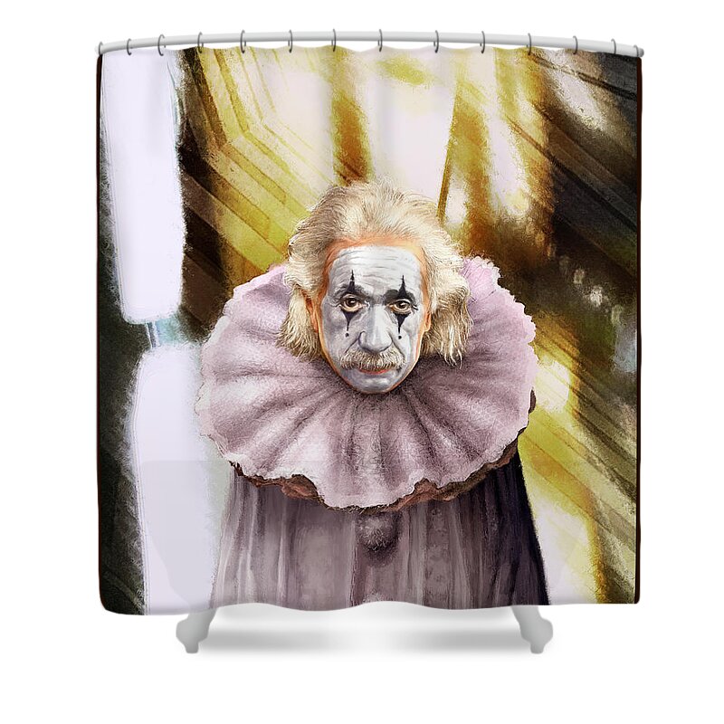 Mime Shower Curtain featuring the painting Mime by Hone Williams