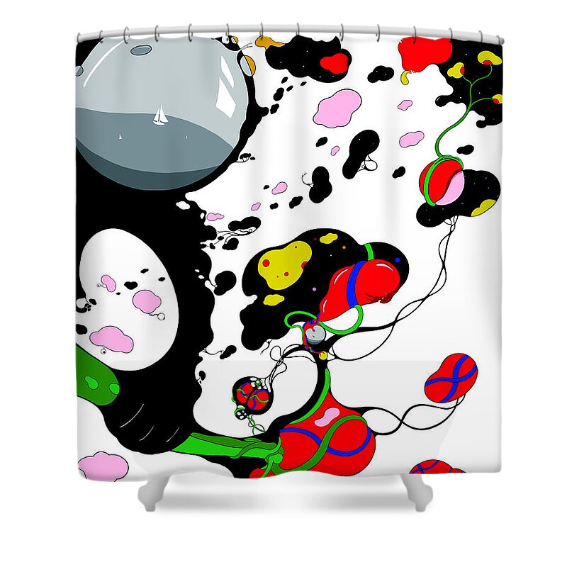 Turth Shower Curtain featuring the digital art Mind Funk by Craig Tilley