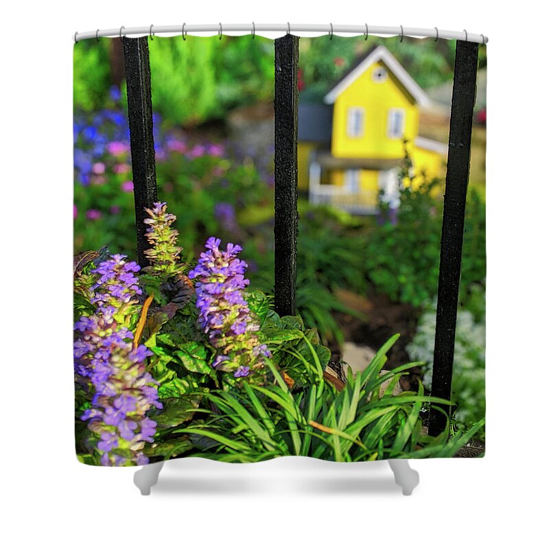 Flower Shower Curtain featuring the photograph Mini Garden Happy Home by Portia Olaughlin