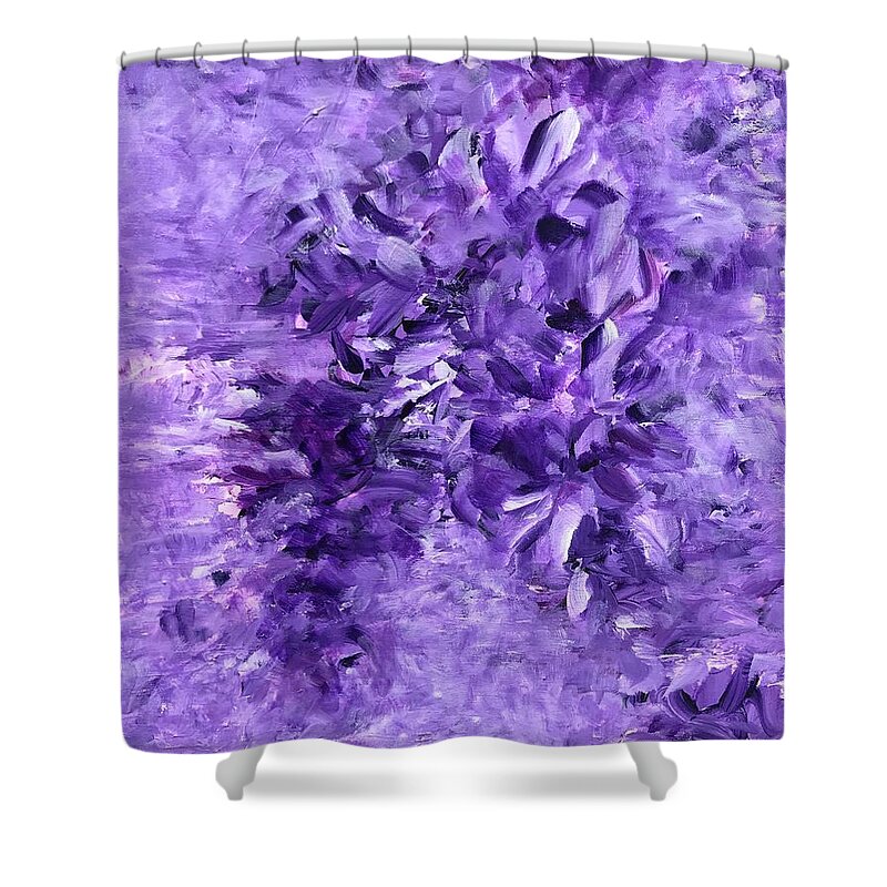 Mirage Shower Curtain featuring the painting Mirage # 6 by Milly Tseng