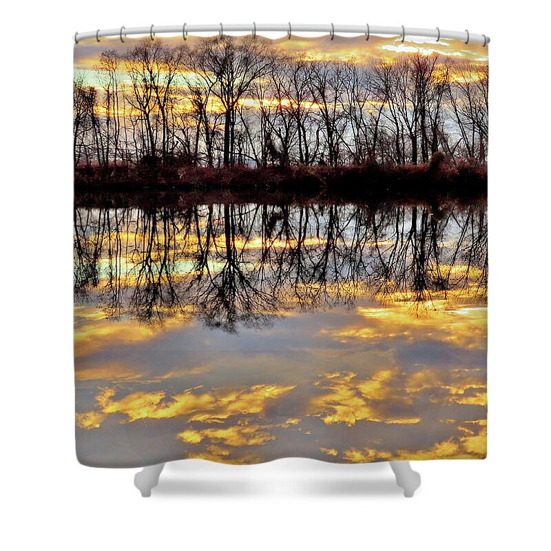 Reflections Shower Curtain featuring the photograph Mirror Image by Linda Stern