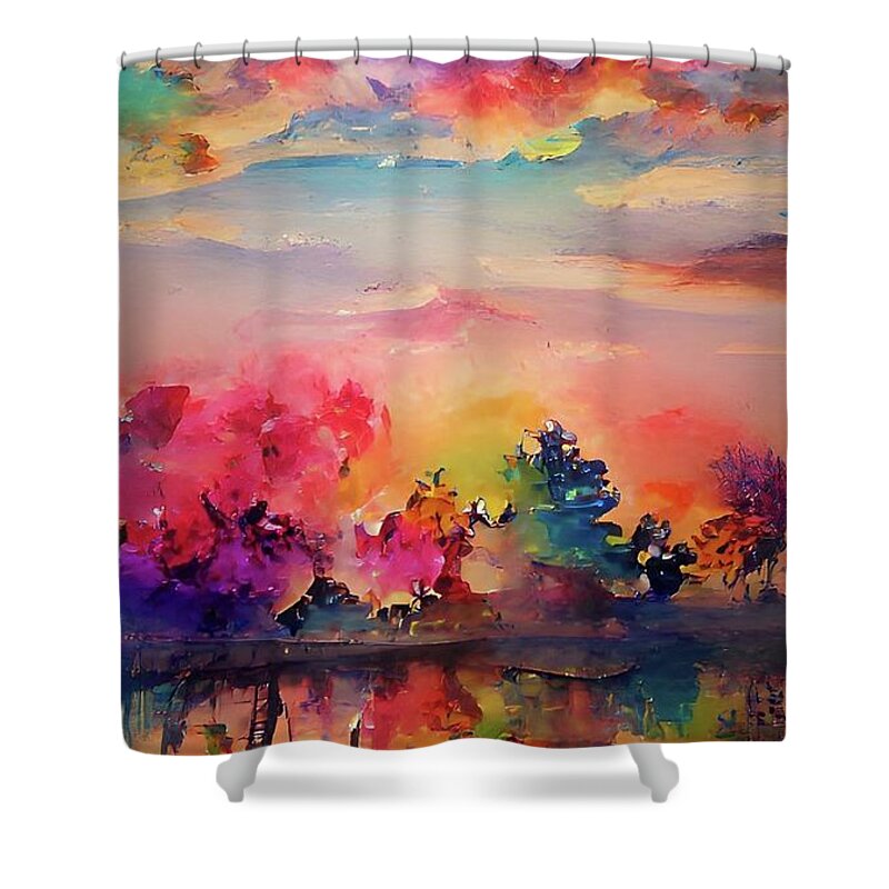  Shower Curtain featuring the digital art Mirror by Rod Turner