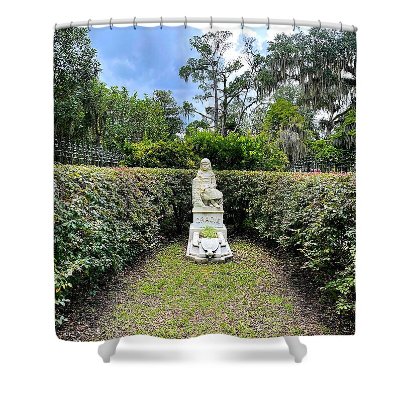 Grave Shower Curtain featuring the photograph Miss Gracie Watson by Lee Darnell