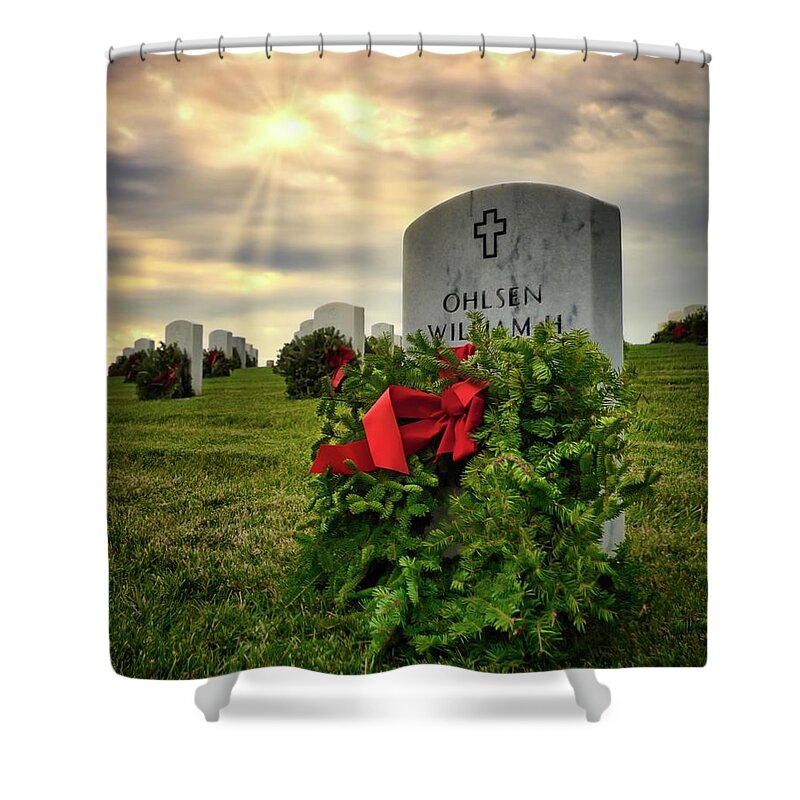 December Shower Curtain featuring the photograph Missed Christmas by American Landscapes
