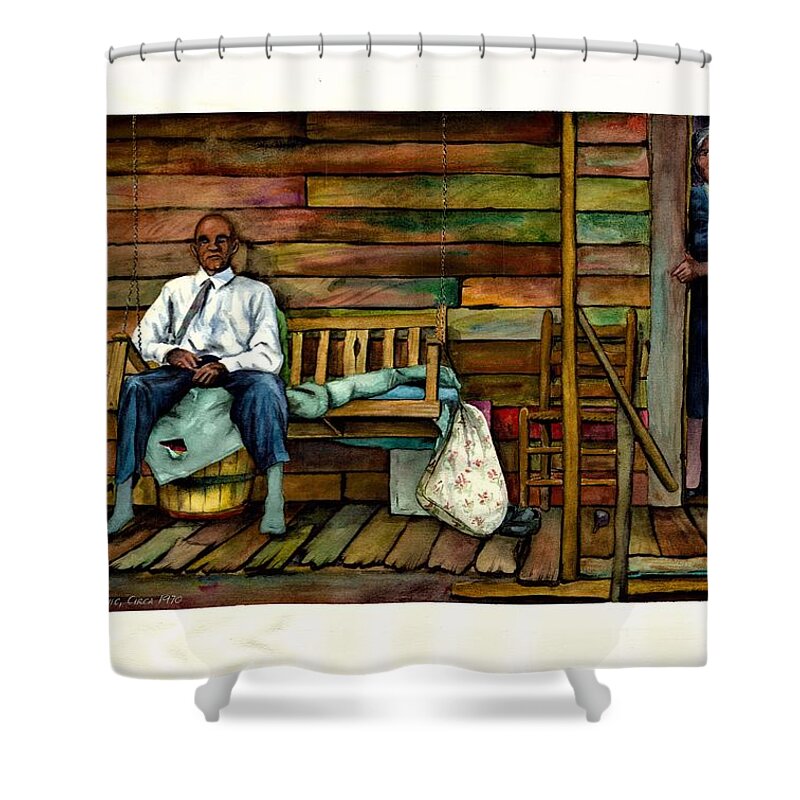 Mississippi Shower Curtain featuring the painting Mississippi Gothic Two by Jim Harris