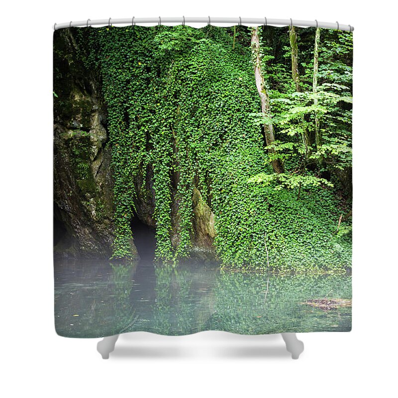 Bukk Mountains Shower Curtain featuring the photograph Mist on the water by Viktor Wallon-Hars
