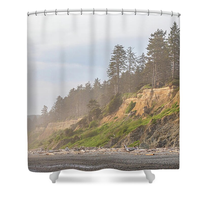 Ocean Shower Curtain featuring the photograph Misty coastline by Robert Miller