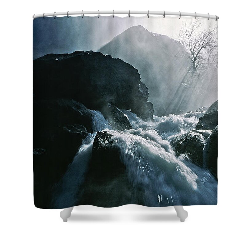 Waterfall Shower Curtain featuring the photograph Misty Waterfall by Neil Pankler