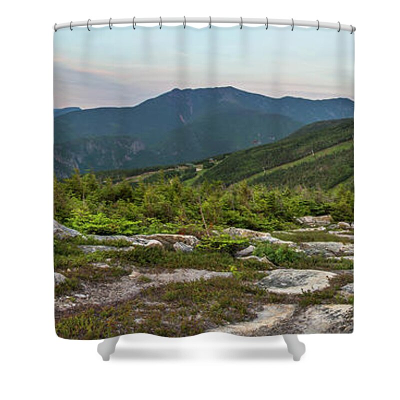 Mittersill Shower Curtain featuring the photograph Mittersill Summer Sunset Panorama by White Mountain Images