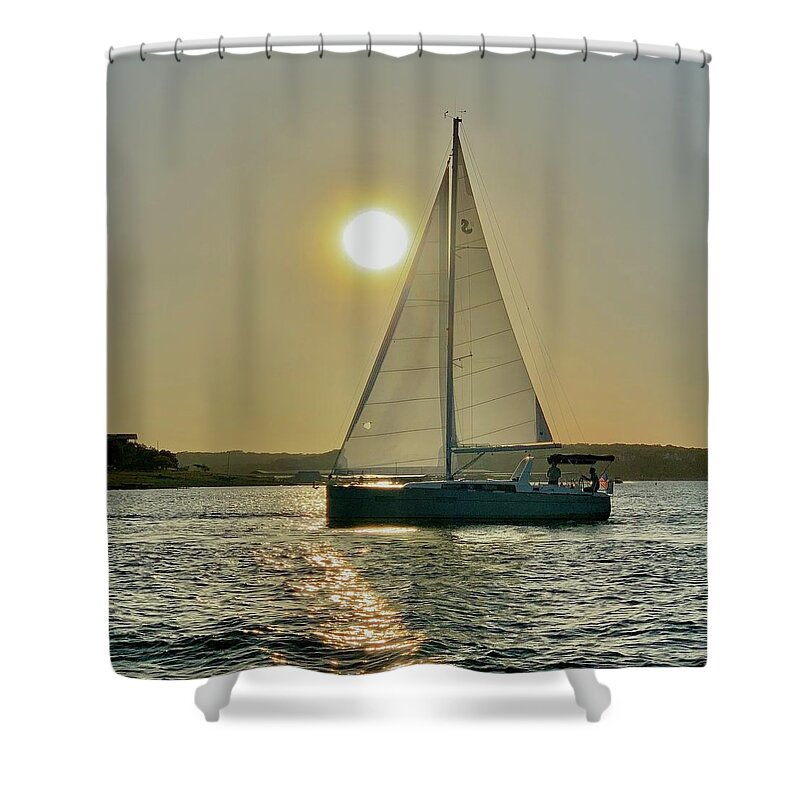 Sunset Shower Curtain featuring the photograph Moana Sunset by Kelly Smith