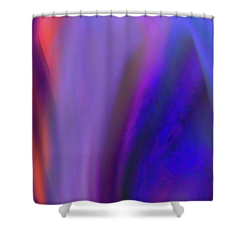  Shower Curtain featuring the digital art Momma Elephant by Glenn Hernandez