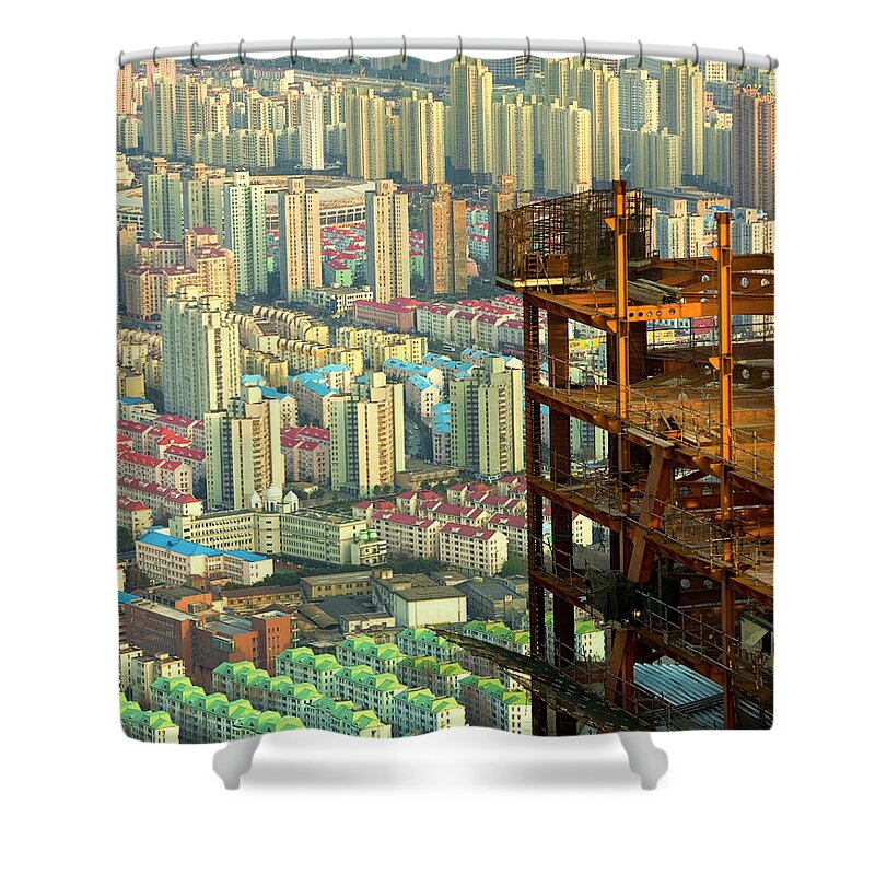 China Shower Curtain featuring the photograph Monopoly Pieces by Mark Gomez