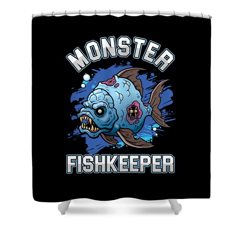 Monster Fishkeeper Fish Keeper Aquascaper Aquascaping Hobbyist Fish Tank  Aquarium Shower Curtain by Thomas Larch - Fine Art America